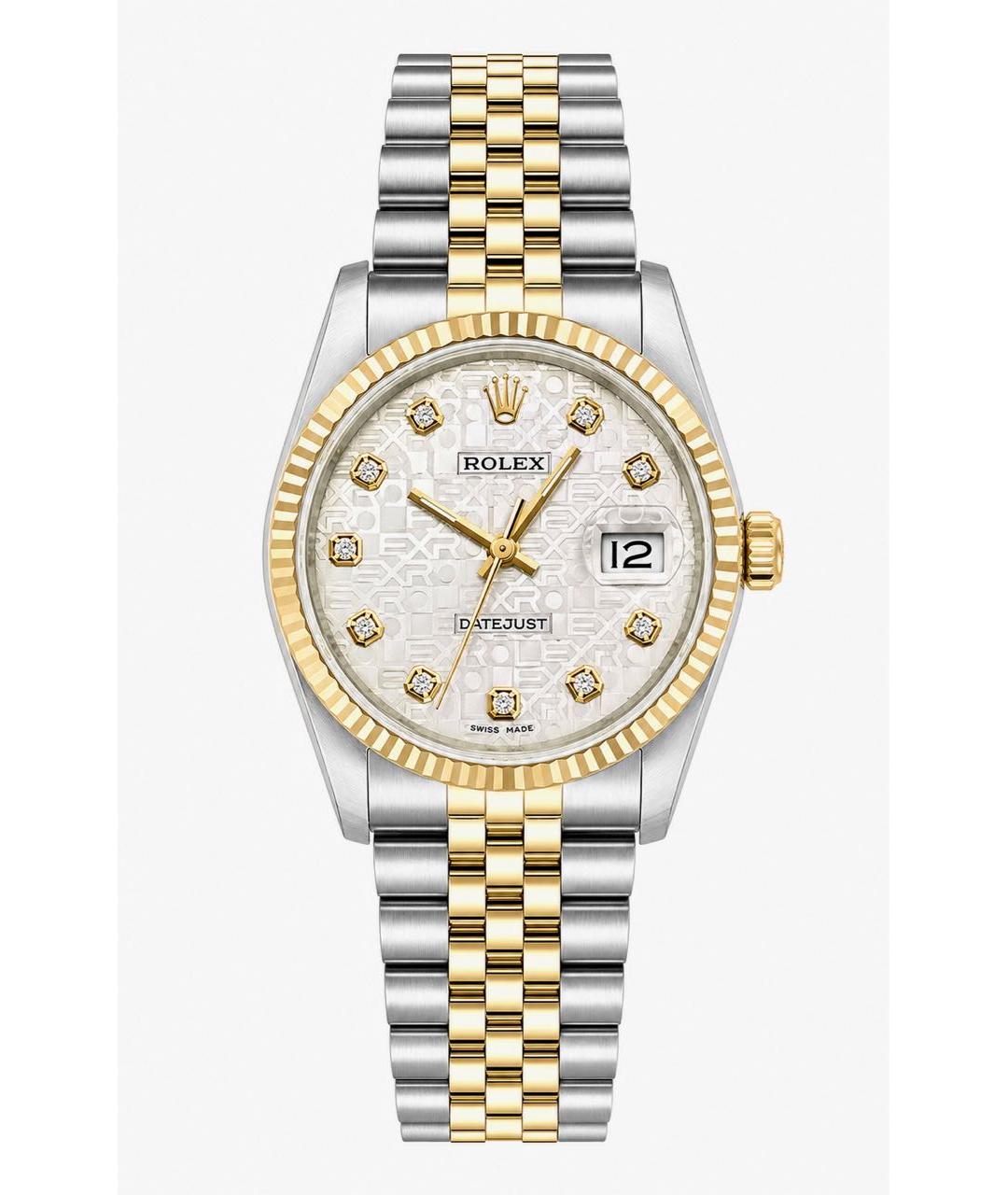 ROLEX Серебряные часы из желтого золота, фото 9