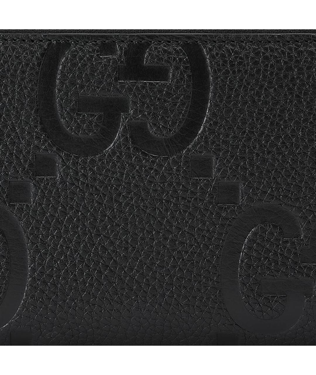 GUCCI Черный кожаный кошелек, фото 5
