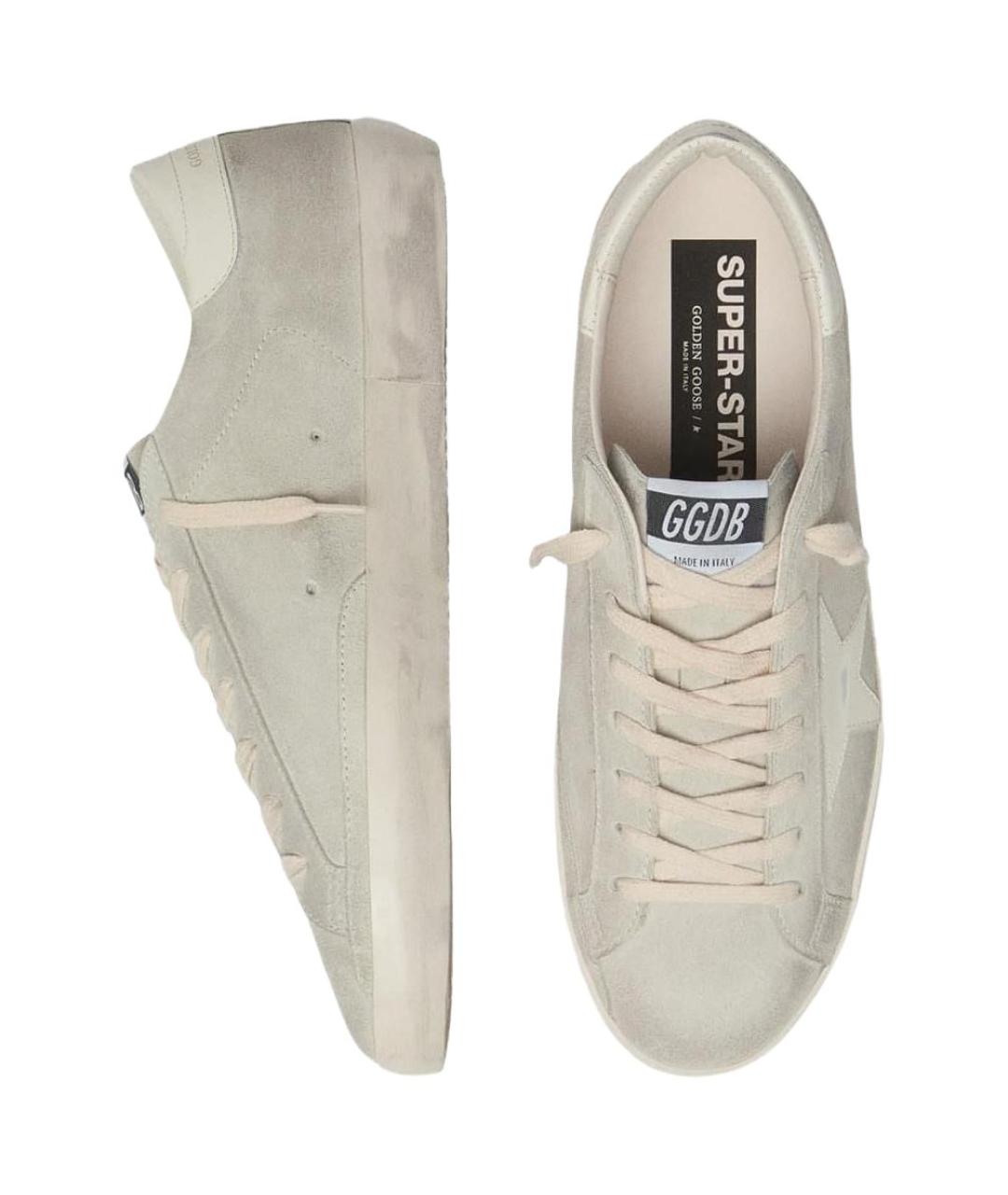 GOLDEN GOOSE DELUXE BRAND Серые кожаные кроссовки, фото 4