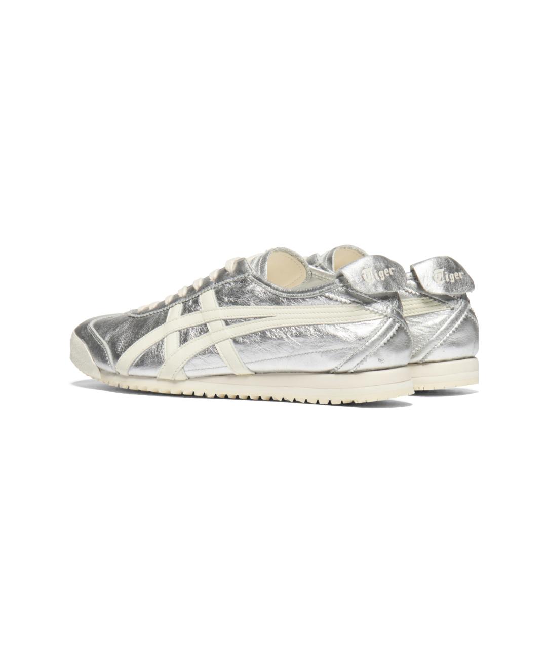ONITSUKA TIGER Серебряные кожаные кроссовки, фото 4