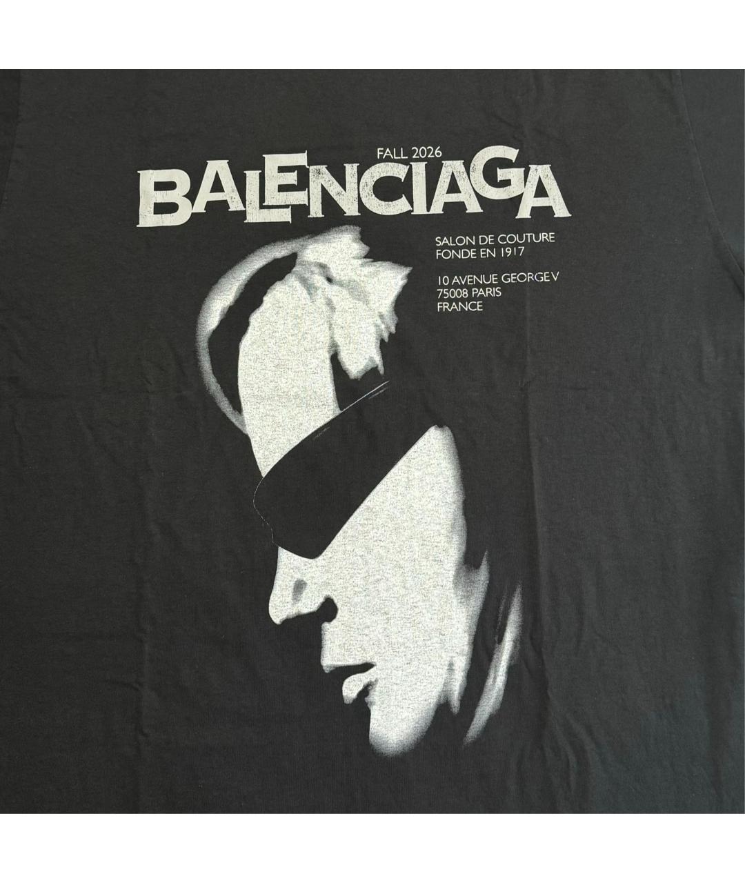 BALENCIAGA Черная футболка, фото 3