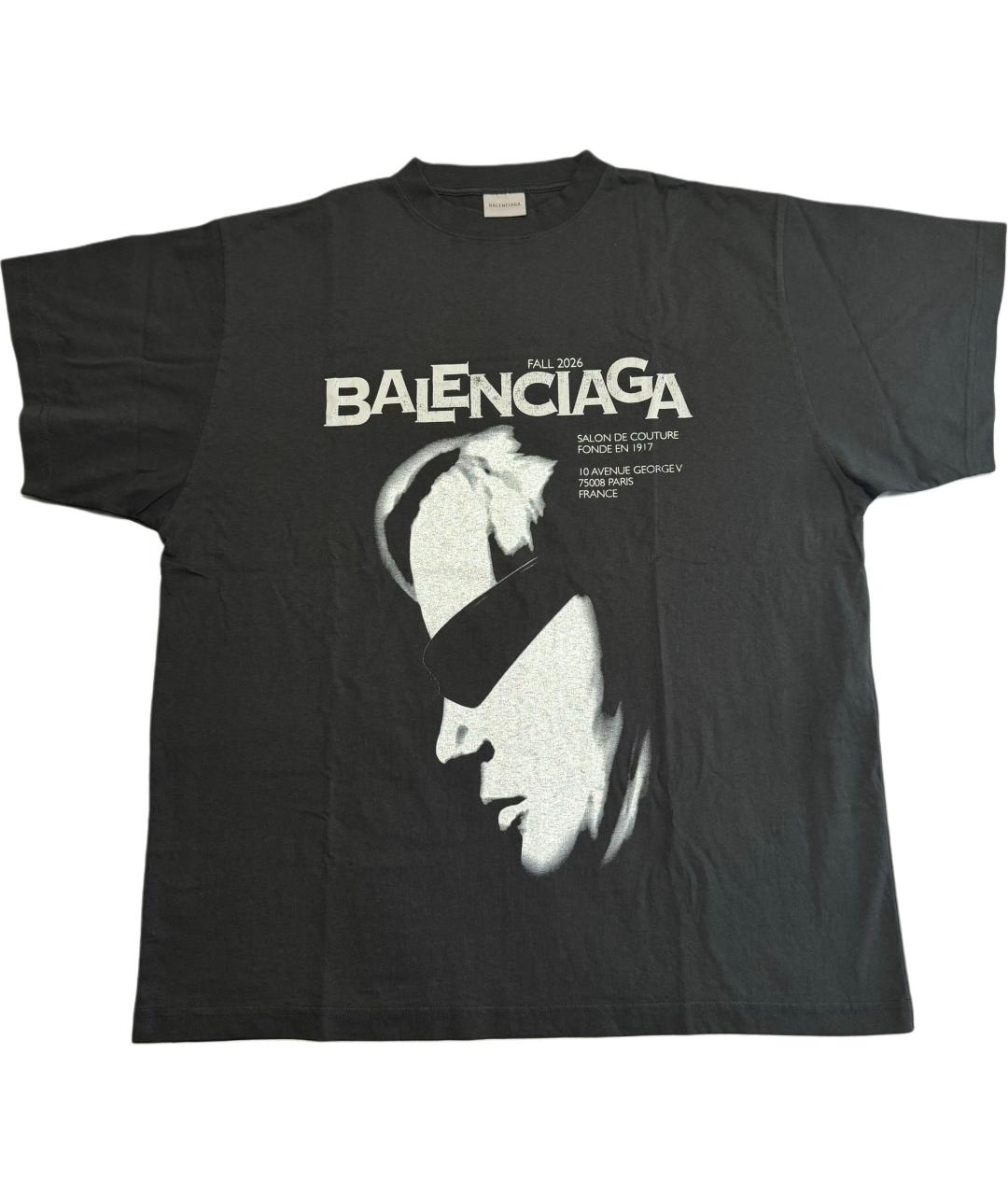 BALENCIAGA Черная футболка, фото 1