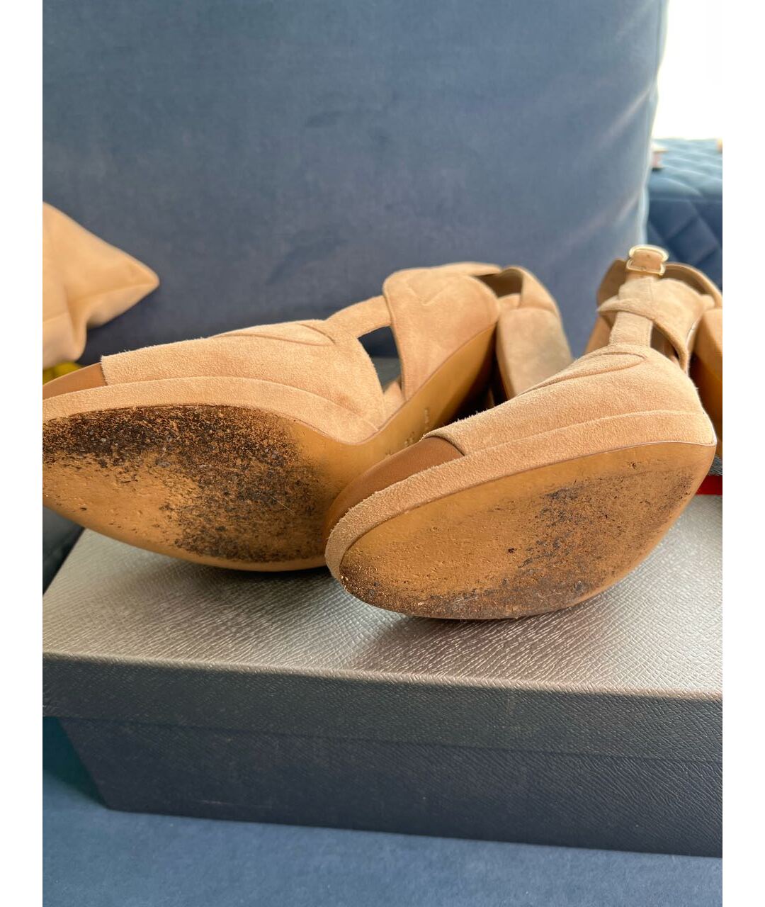 BALLY Бежевые замшевые туфли, фото 8
