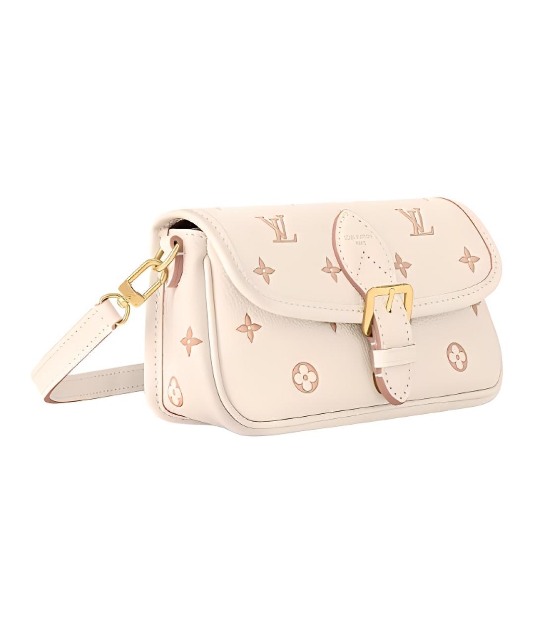 LOUIS VUITTON Бежевая кожаная сумка с короткими ручками, фото 2
