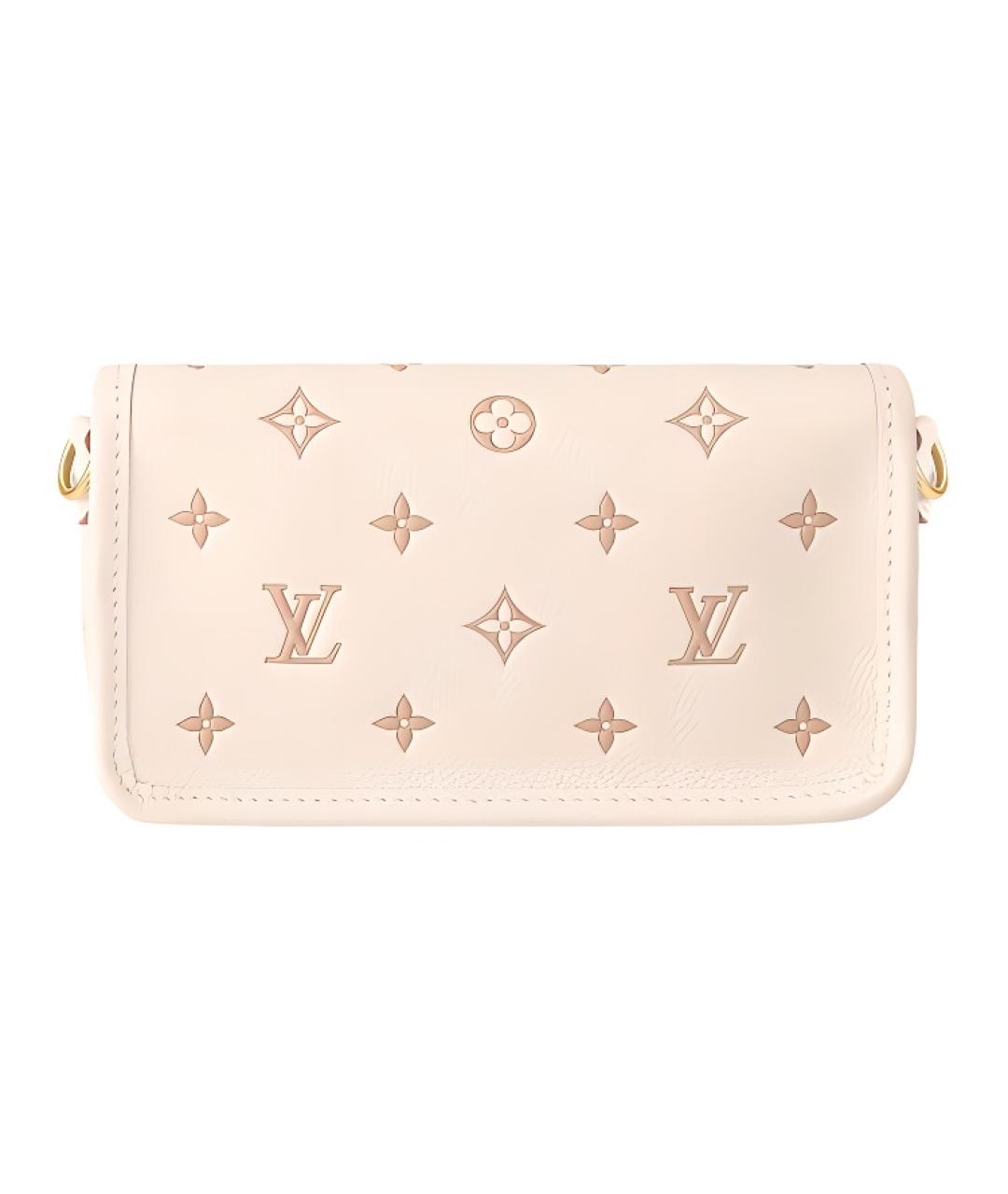 LOUIS VUITTON Бежевая кожаная сумка с короткими ручками, фото 3