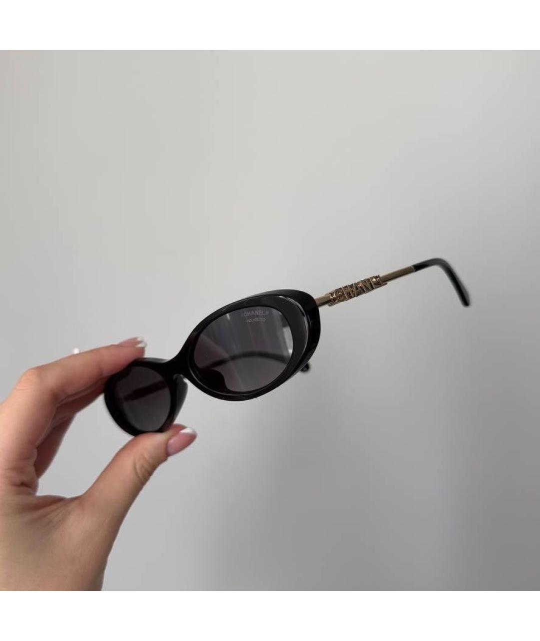 CHANEL Розовые металлические солнцезащитные очки, фото 5