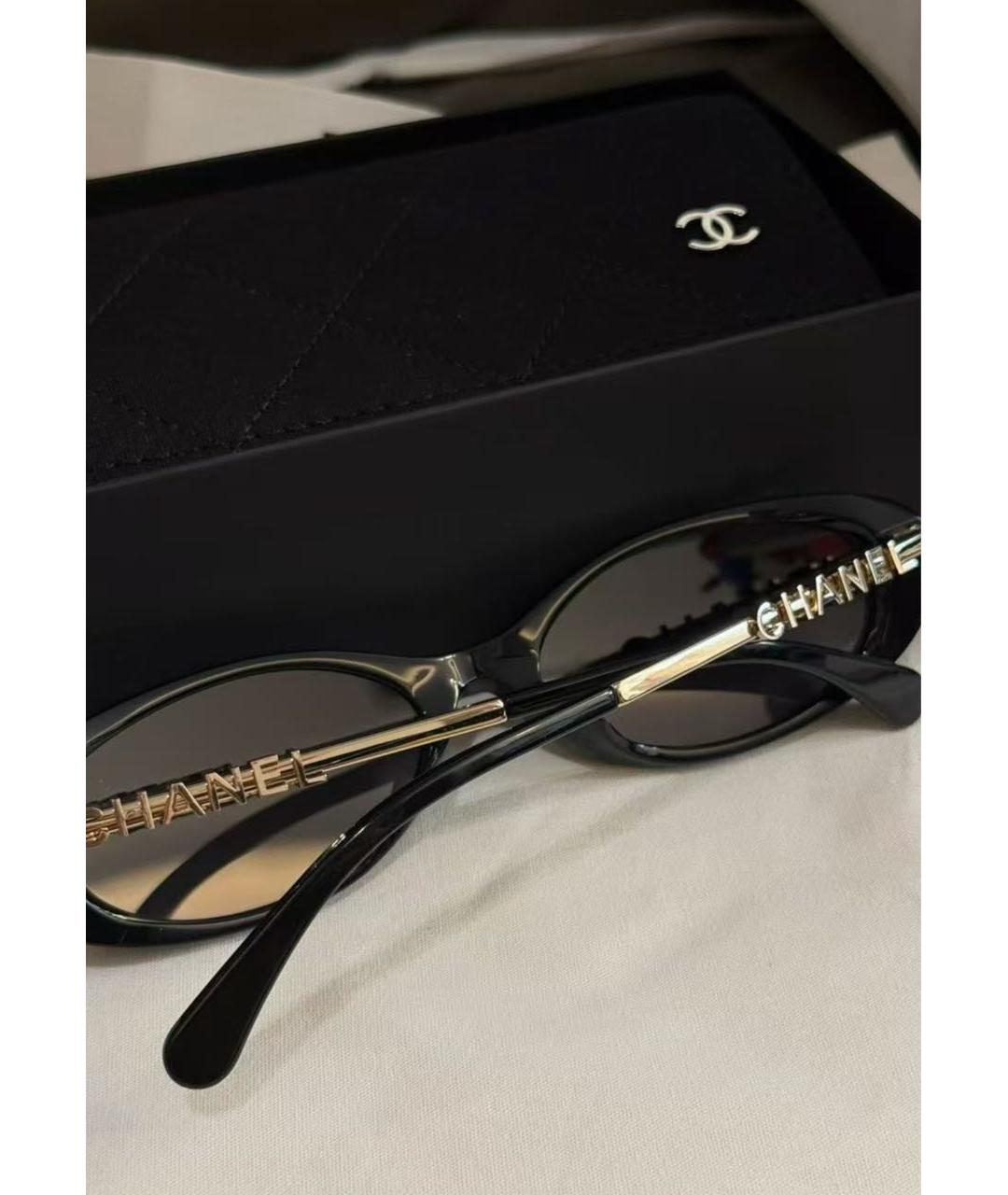 CHANEL Розовые металлические солнцезащитные очки, фото 4