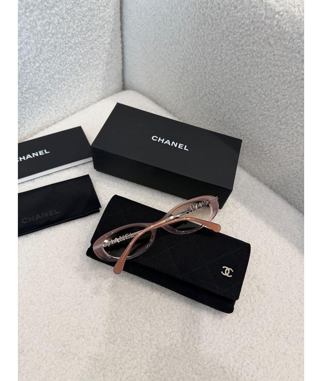 CHANEL Розовые солнцезащитные очки, фото 4
