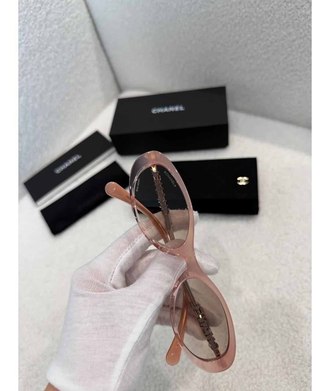 CHANEL Розовые солнцезащитные очки, фото 6