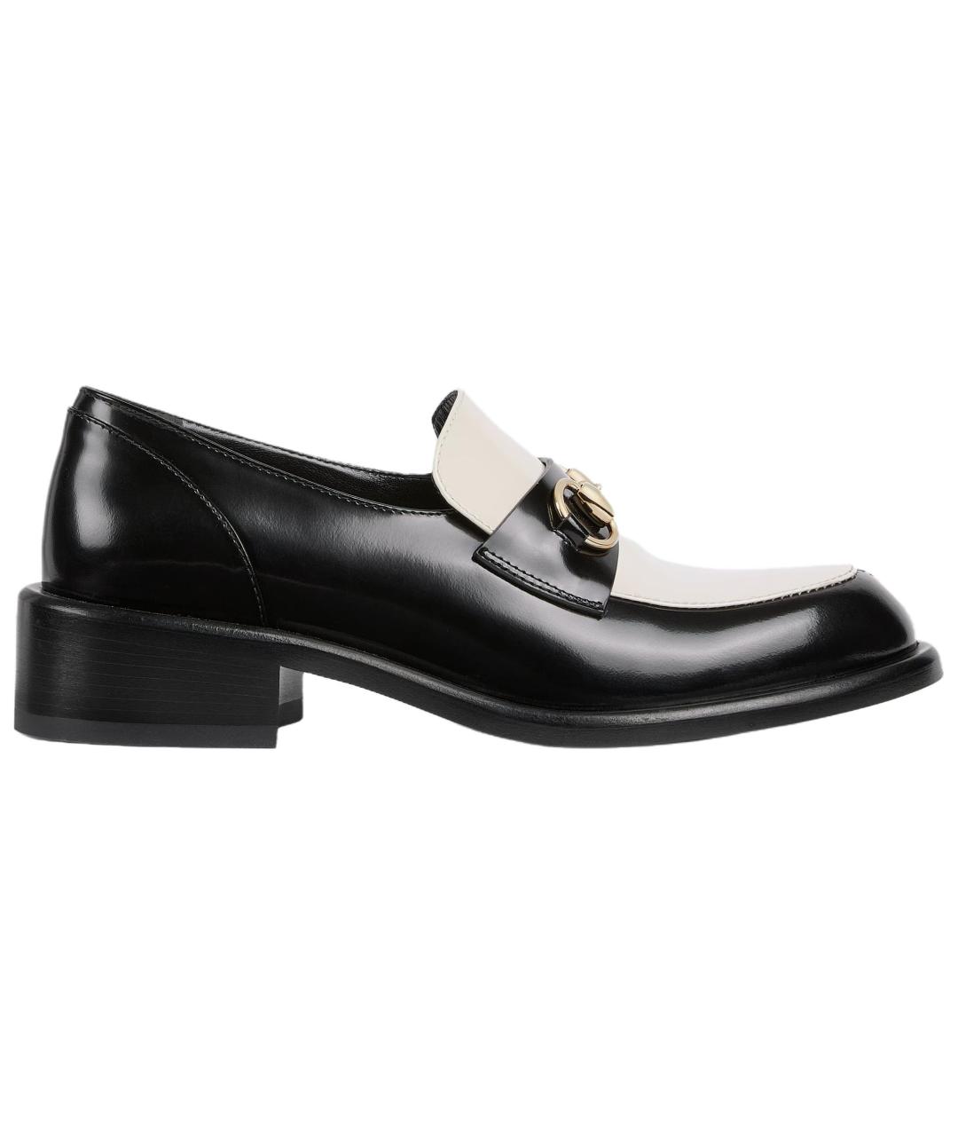 GUCCI Черные кожаные лоферы, фото 1