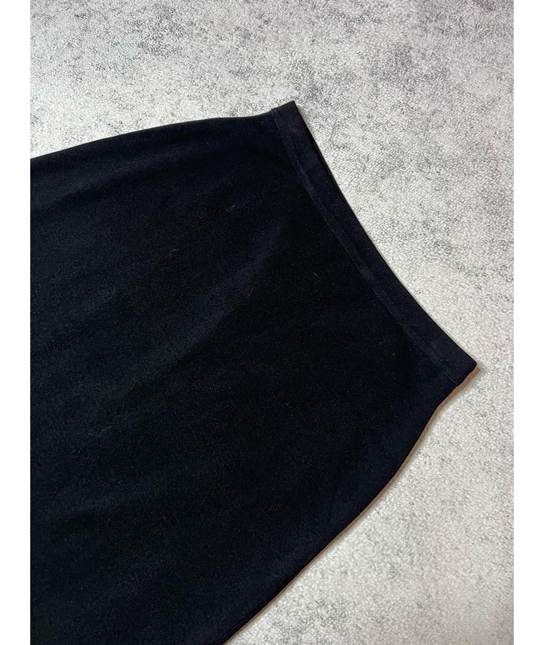 WOLFORD Черная вискозная юбка мини, фото 2
