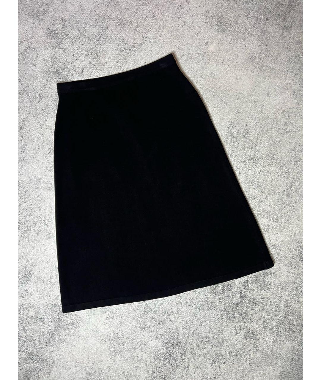 WOLFORD Черная вискозная юбка мини, фото 4