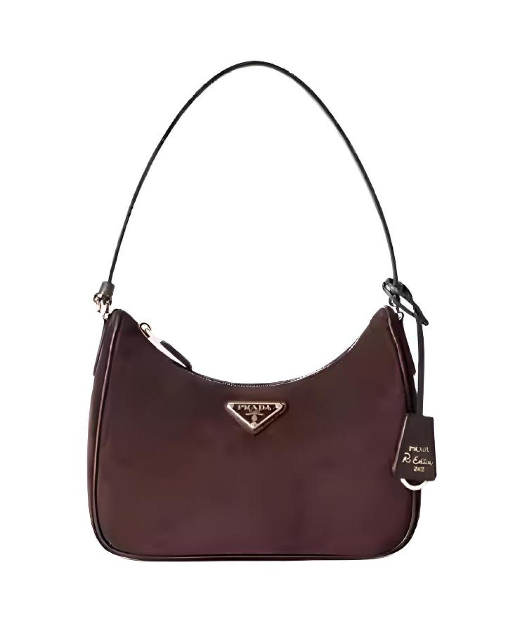 PRADA Коричневая кожаная сумка через плечо, фото 1