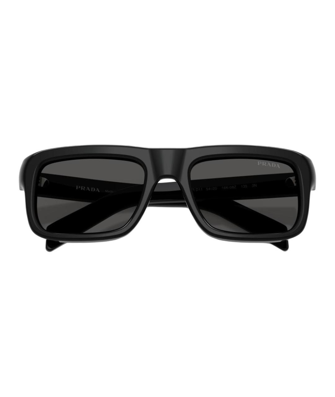 PRADA Черные пластиковые солнцезащитные очки, фото 4
