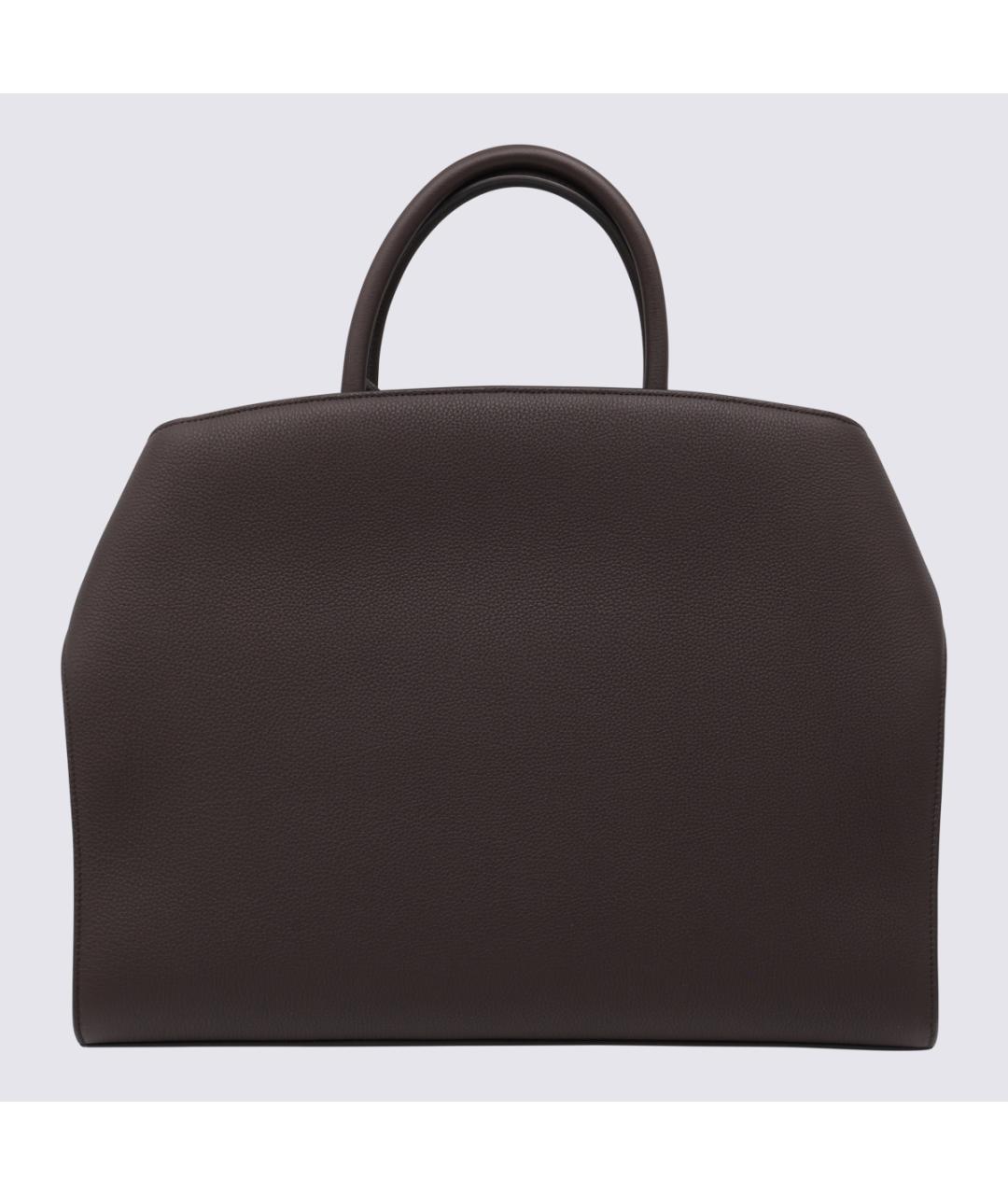 FERRAGAMO Коричневая кожаная сумка тоут, фото 2