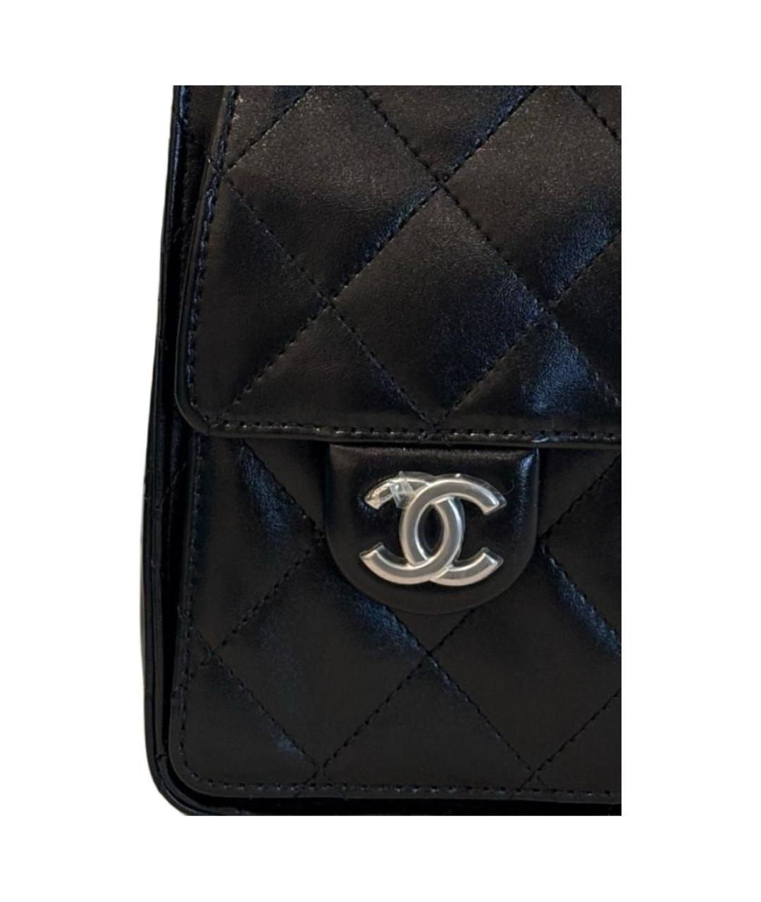 CHANEL Черная кожаная сумка через плечо, фото 4