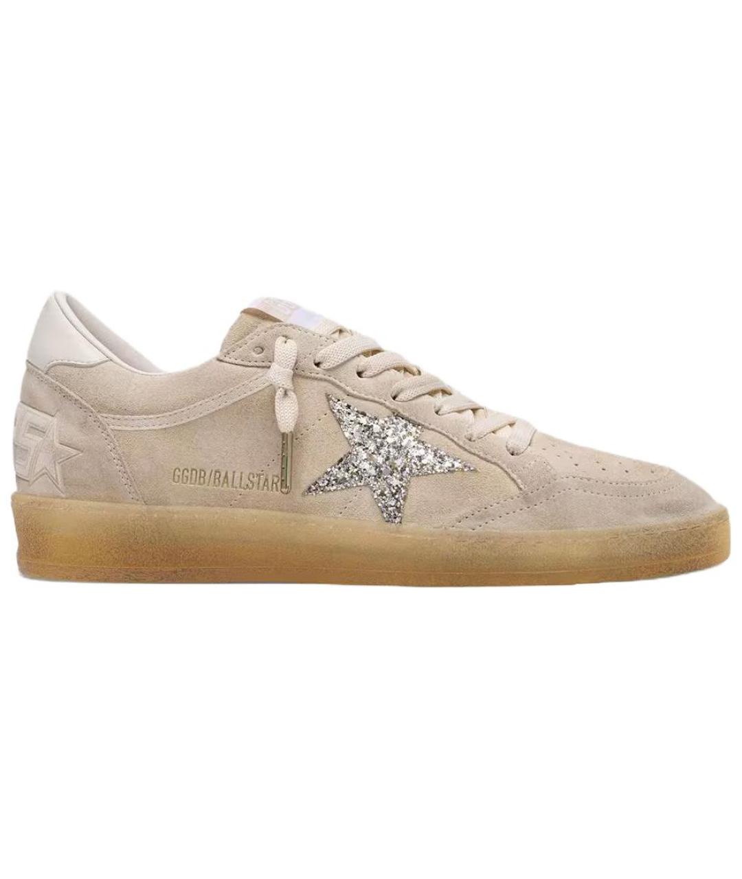 GOLDEN GOOSE DELUXE BRAND Коралловые кожаные кроссовки, фото 1
