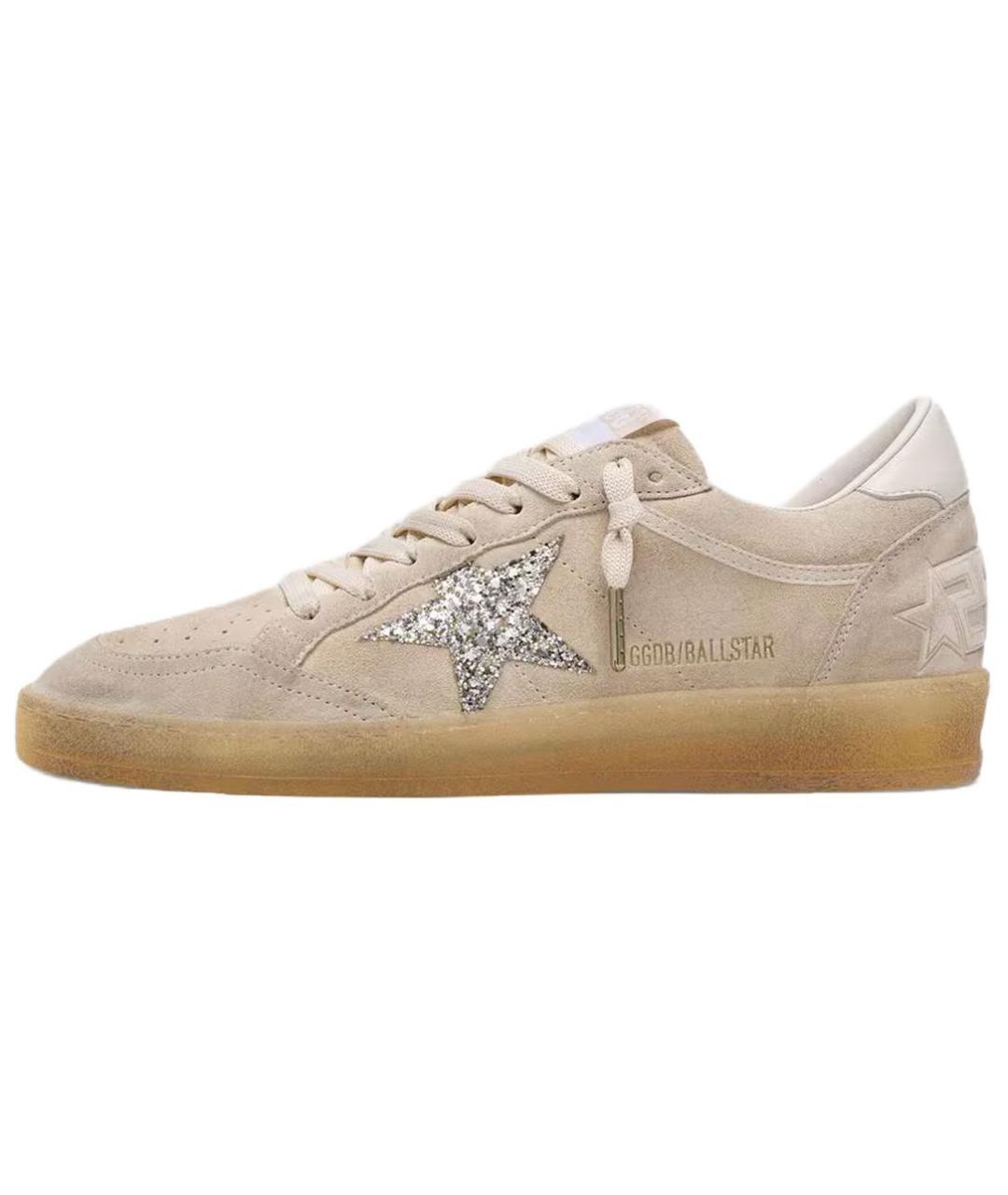 GOLDEN GOOSE DELUXE BRAND Коралловые кожаные кроссовки, фото 2