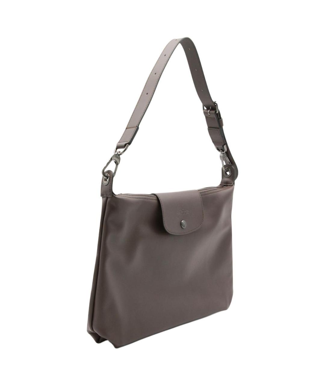 LONGCHAMP Коричневая кожаная сумка через плечо, фото 2