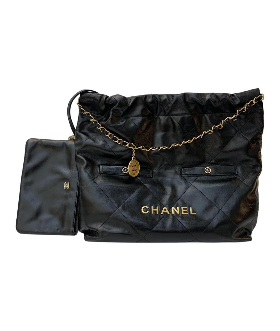 CHANEL Черная кожаная сумка через плечо, фото 2