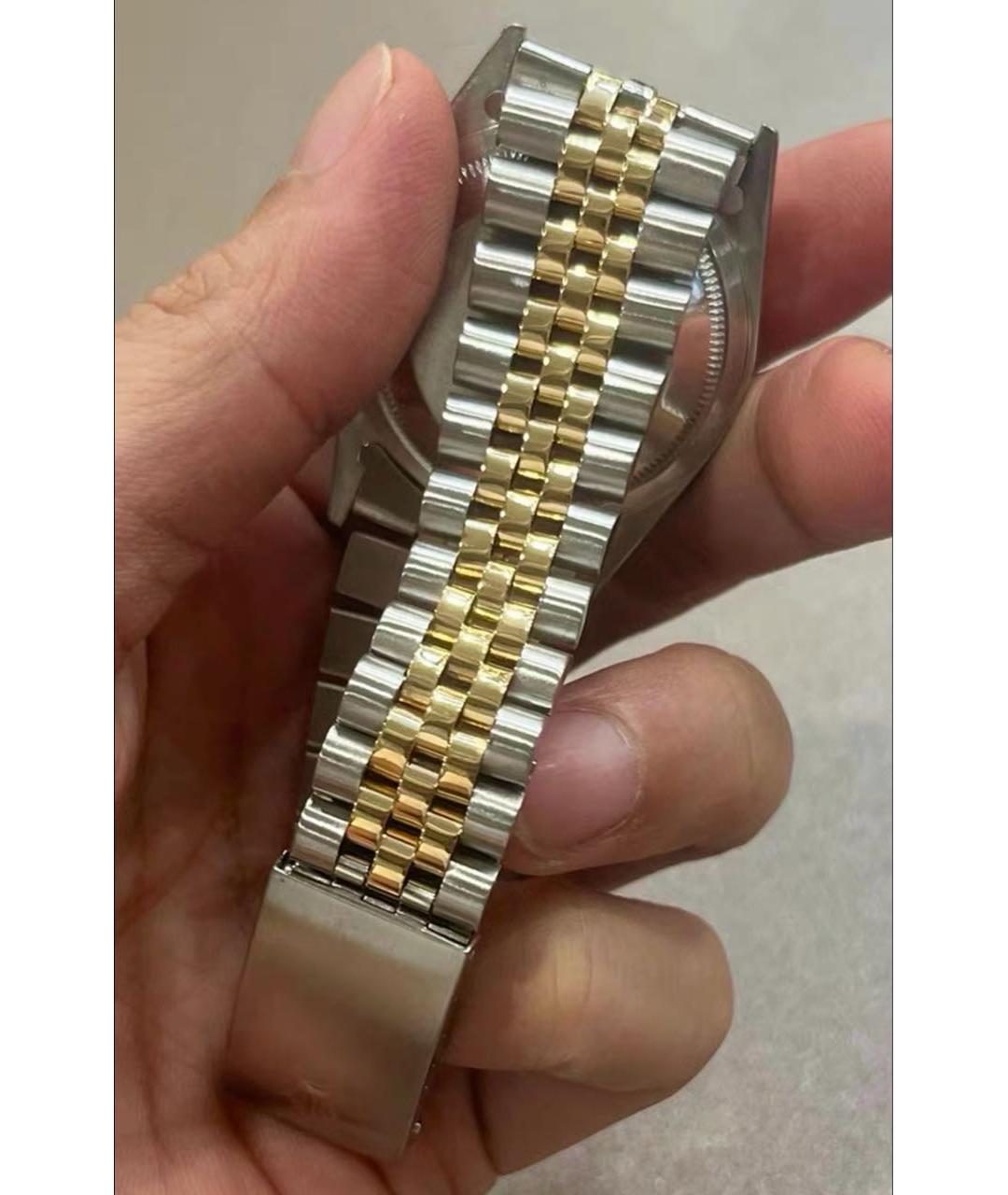ROLEX Темно-синие часы из желтого золота, фото 6