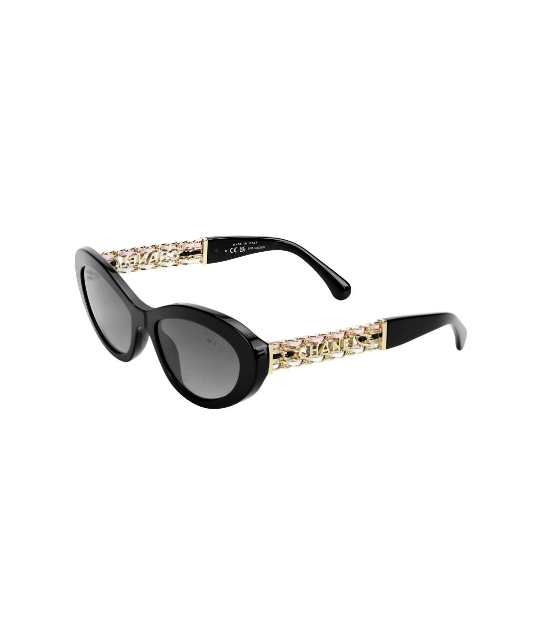 CHANEL Черные пластиковые солнцезащитные очки, фото 5