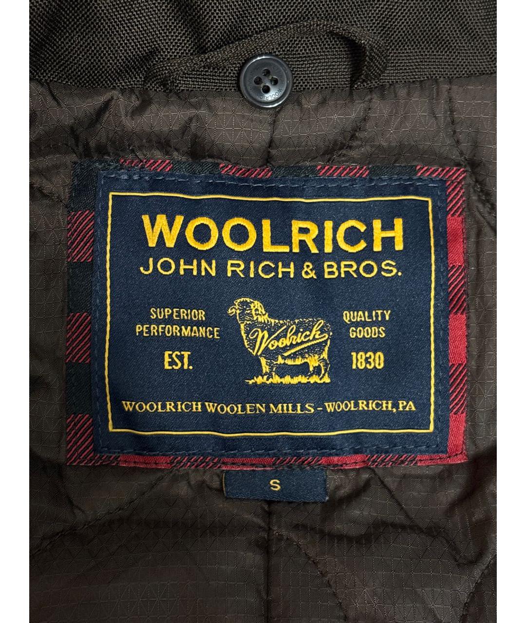 WOOLRICH Коричневая полиамидовая куртка, фото 4