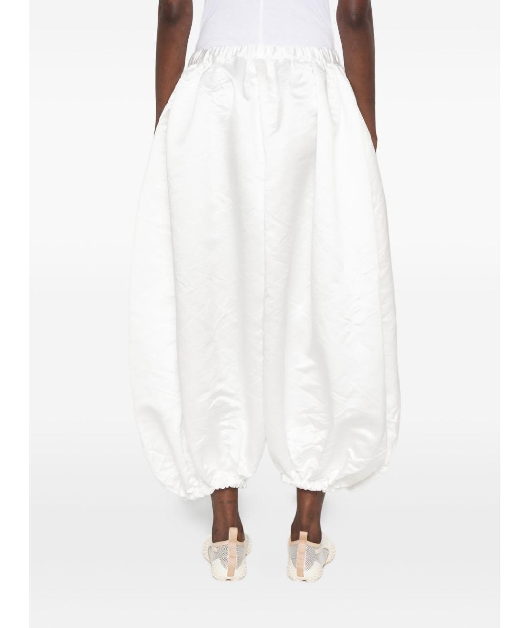COMME DES GARÇONS Белые хлопковые брюки широкие, фото 3