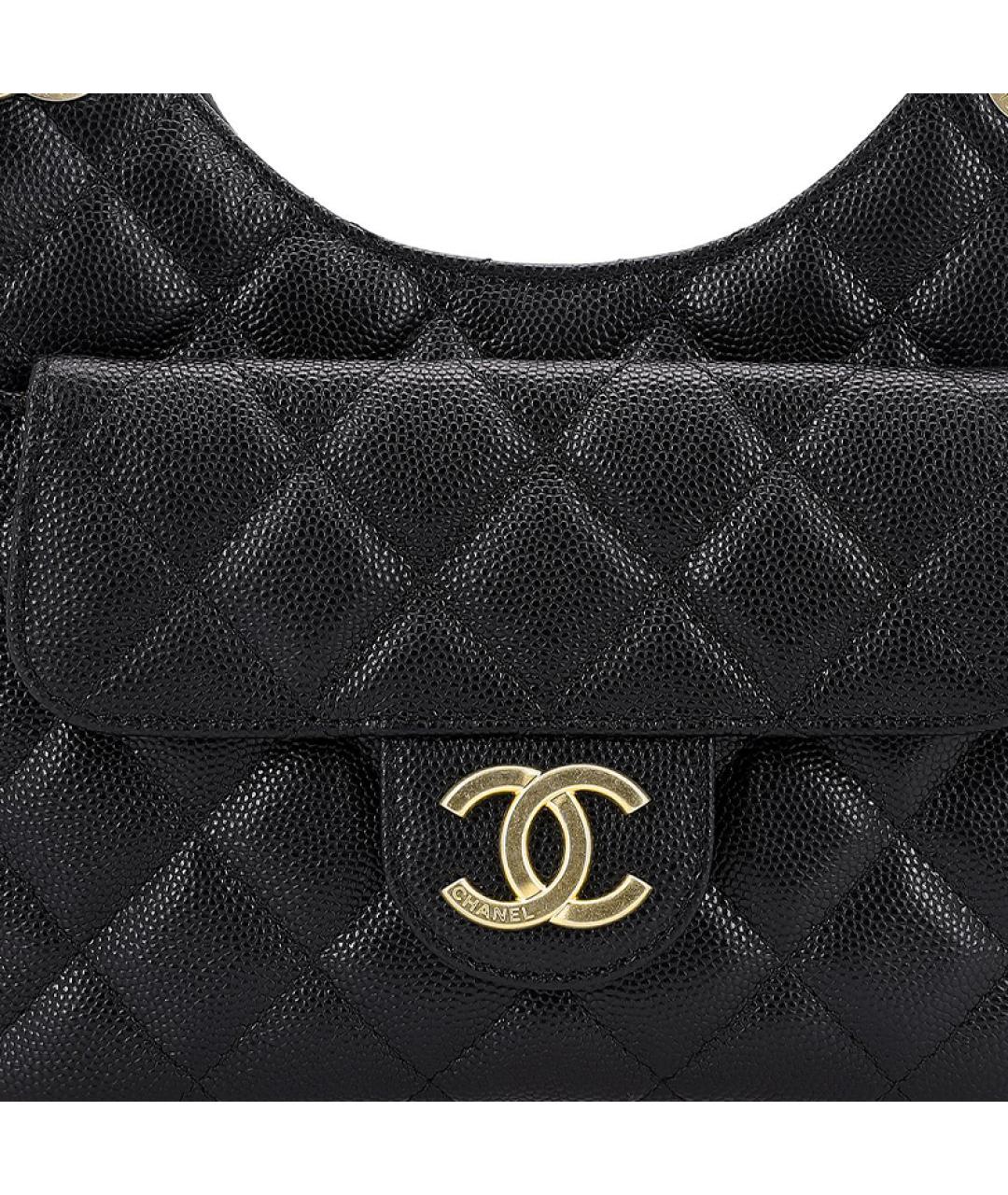 CHANEL Черная кожаная сумка через плечо, фото 5