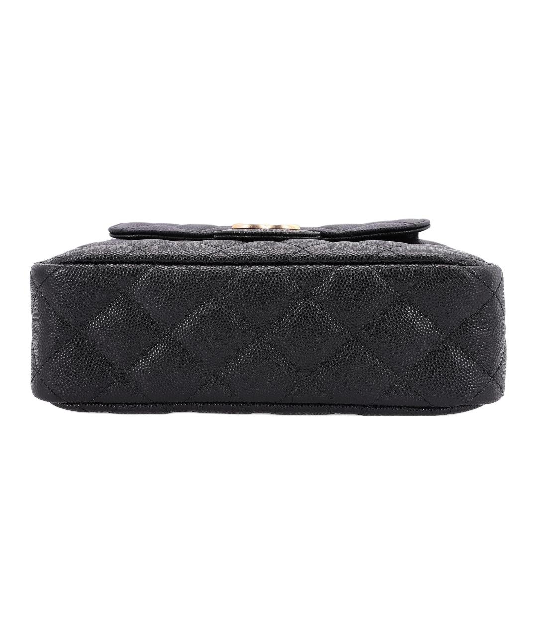 CHANEL Черная кожаная сумка через плечо, фото 4