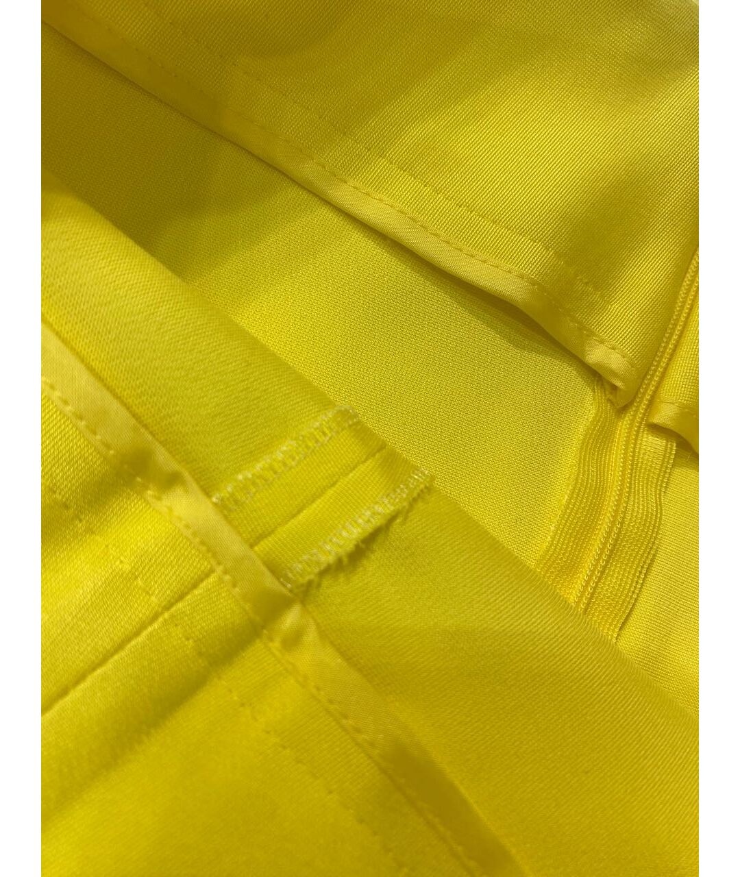 VERSACE COLLECTION Желтые полиамидовые прямые брюки, фото 4