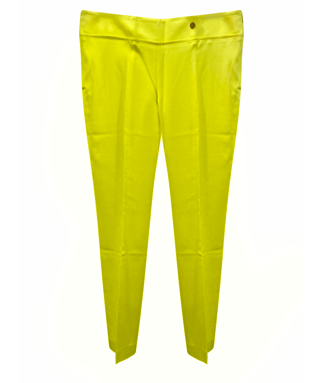 VERSACE COLLECTION Желтые полиамидовые прямые брюки, фото 1