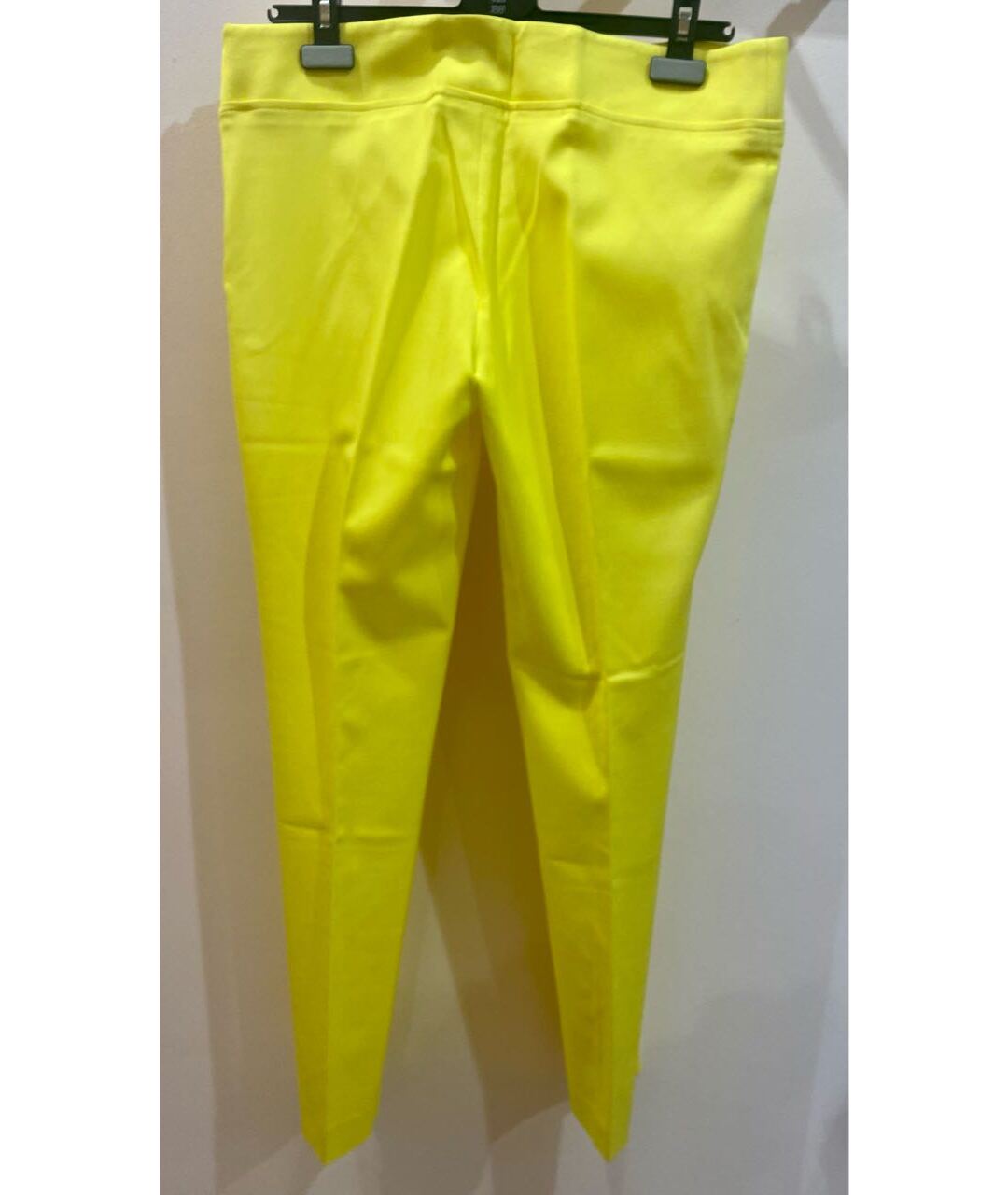 VERSACE COLLECTION Желтые полиамидовые прямые брюки, фото 2