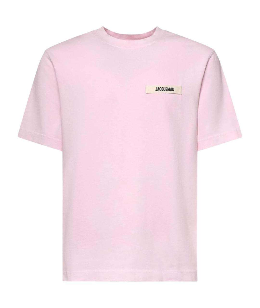 JACQUEMUS Розовая футболка, фото 1