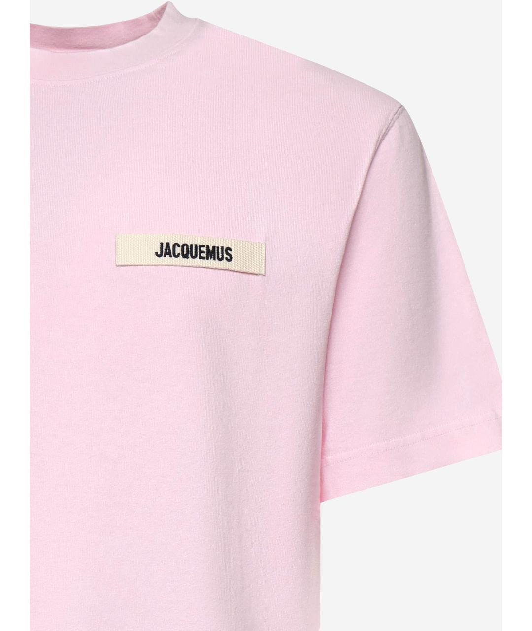 JACQUEMUS Розовая футболка, фото 3