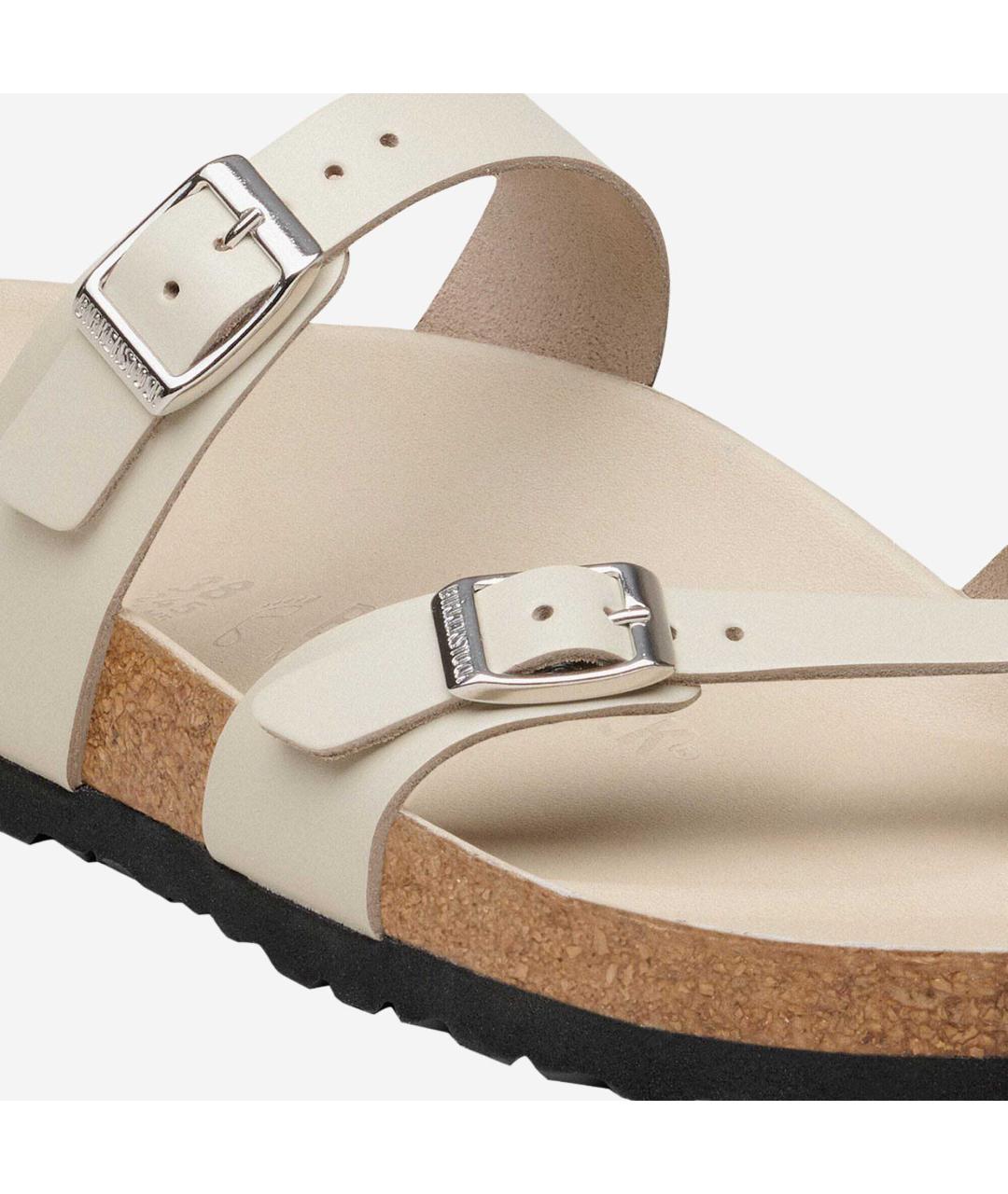 BIRKENSTOCK Белые кожаные сандалии, фото 4