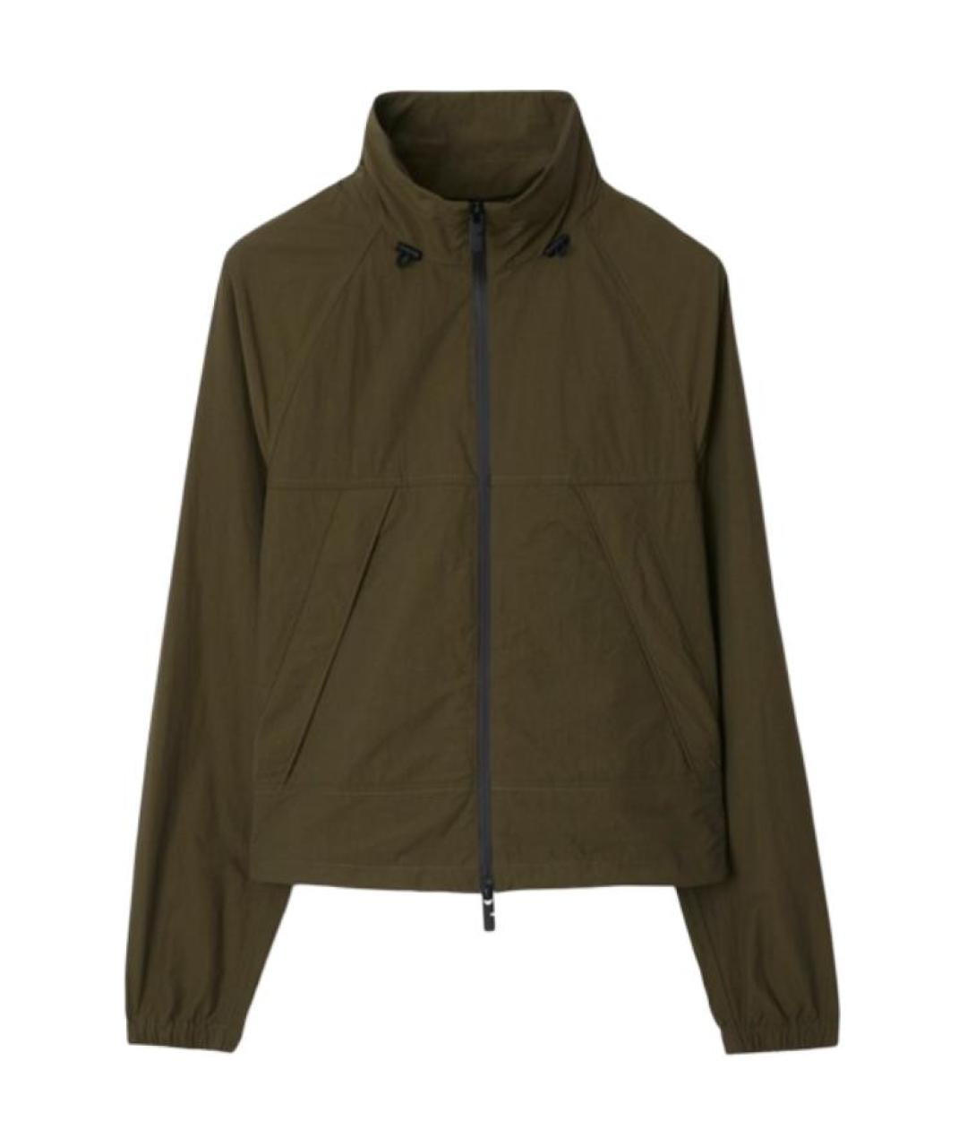 BURBERRY Хаки полиамидовая куртка, фото 1