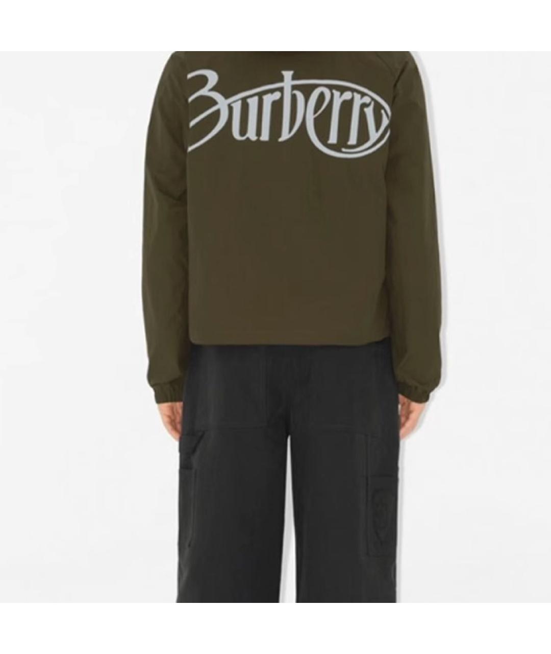 BURBERRY Хаки полиамидовая куртка, фото 5