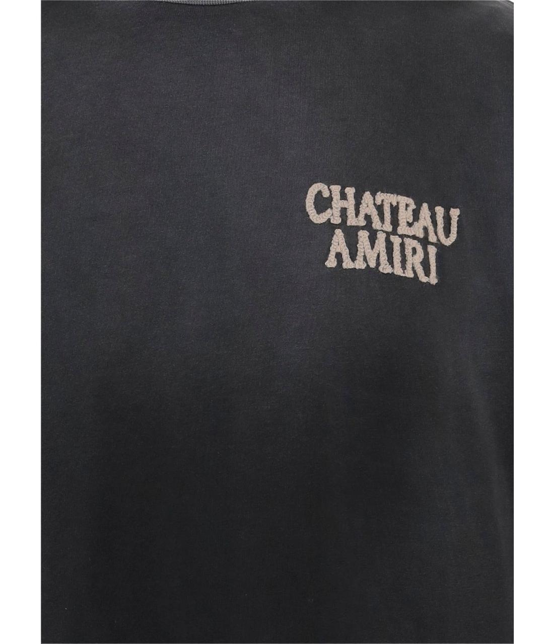AMIRI Черная хлопковая футболка, фото 2