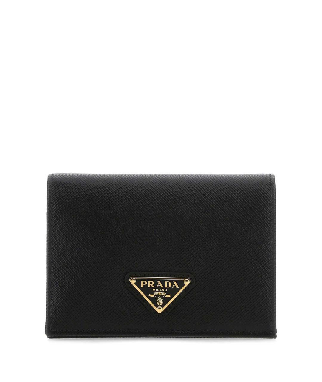 PRADA Черный кожаный кошелек, фото 3