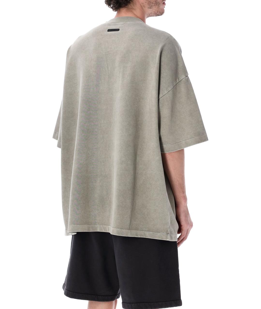 FEAR OF GOD ESSENTIALS Серая хлопковая футболка, фото 2