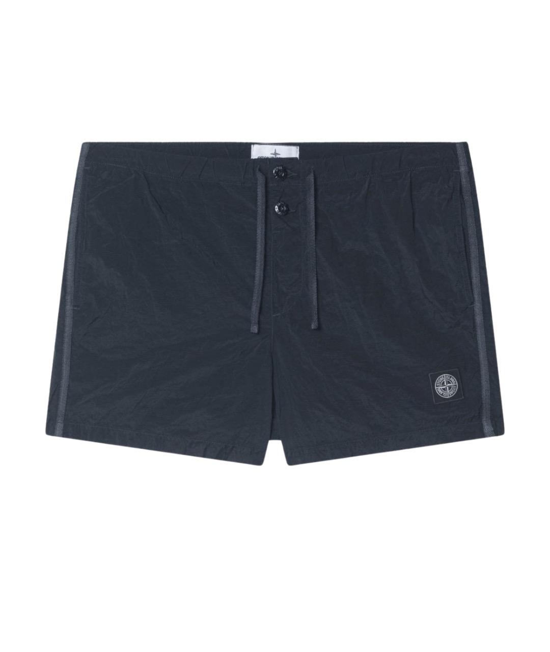 STONE ISLAND Синие полиамидовые шорты, фото 1