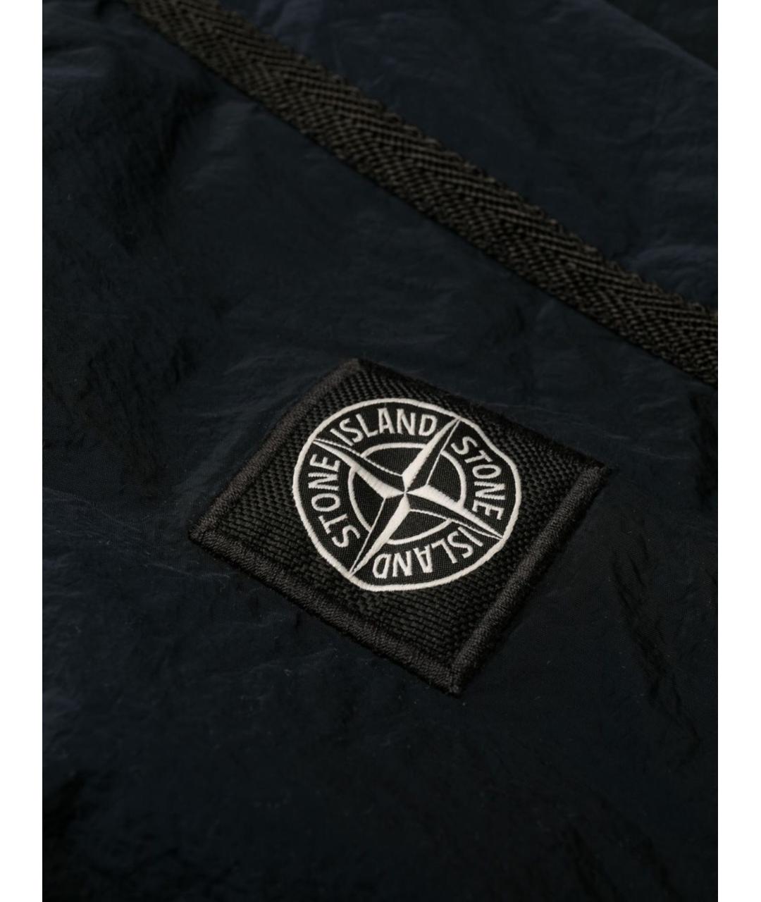 STONE ISLAND Синие полиамидовые шорты, фото 3