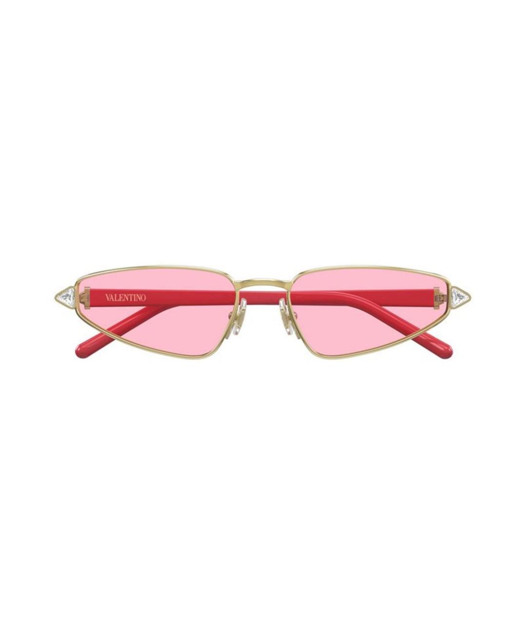 VALENTINO Золотые металлические солнцезащитные очки, фото 2