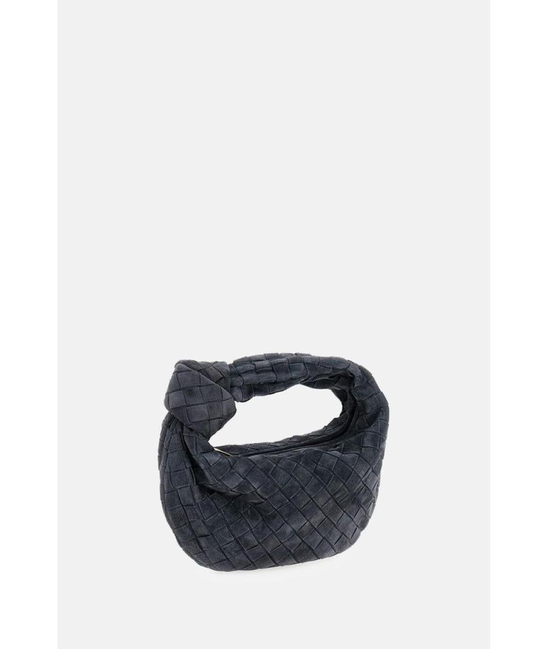 BOTTEGA VENETA Антрацитовая замшевая сумка с короткими ручками, фото 2