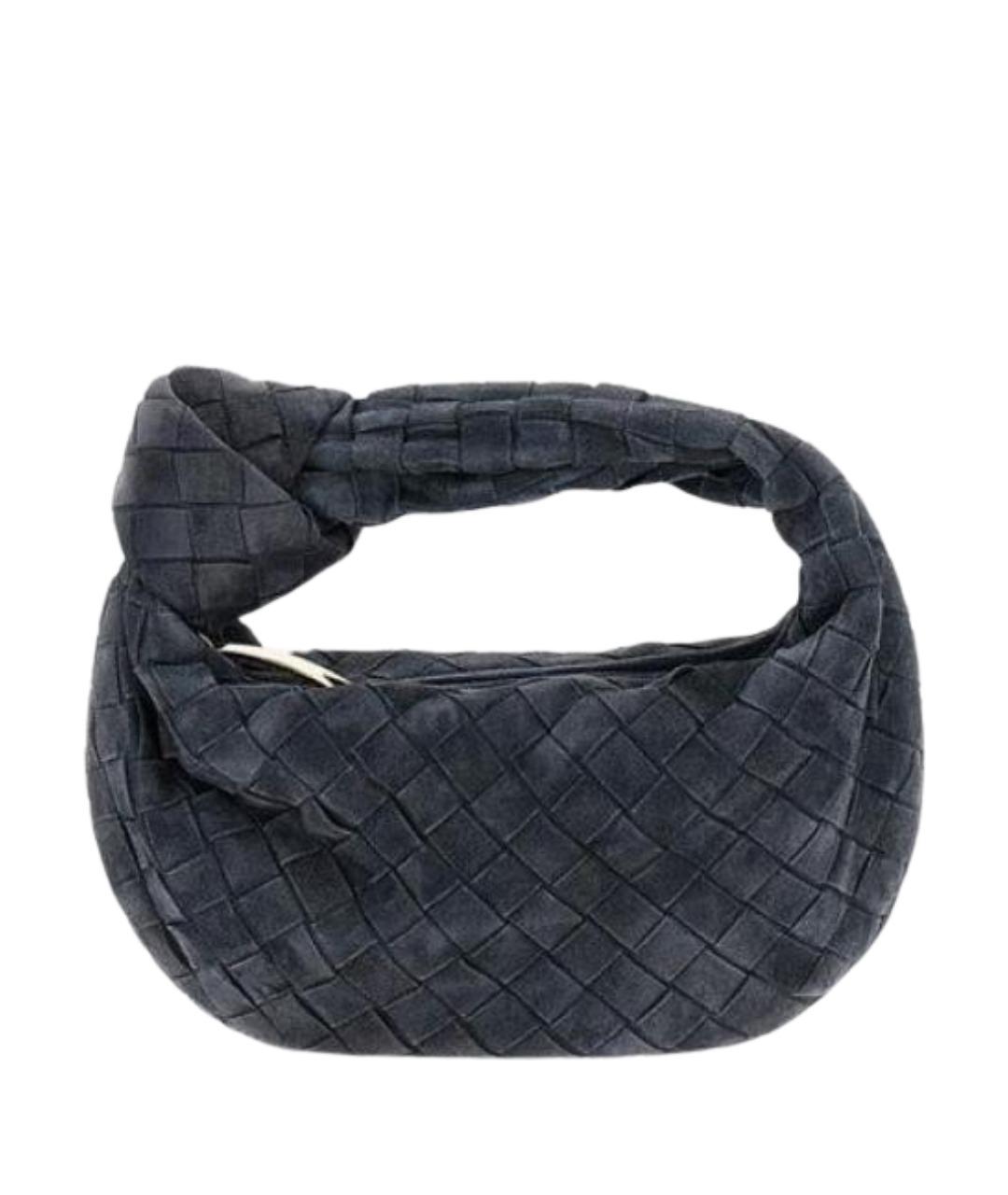 BOTTEGA VENETA Антрацитовая замшевая сумка с короткими ручками, фото 1