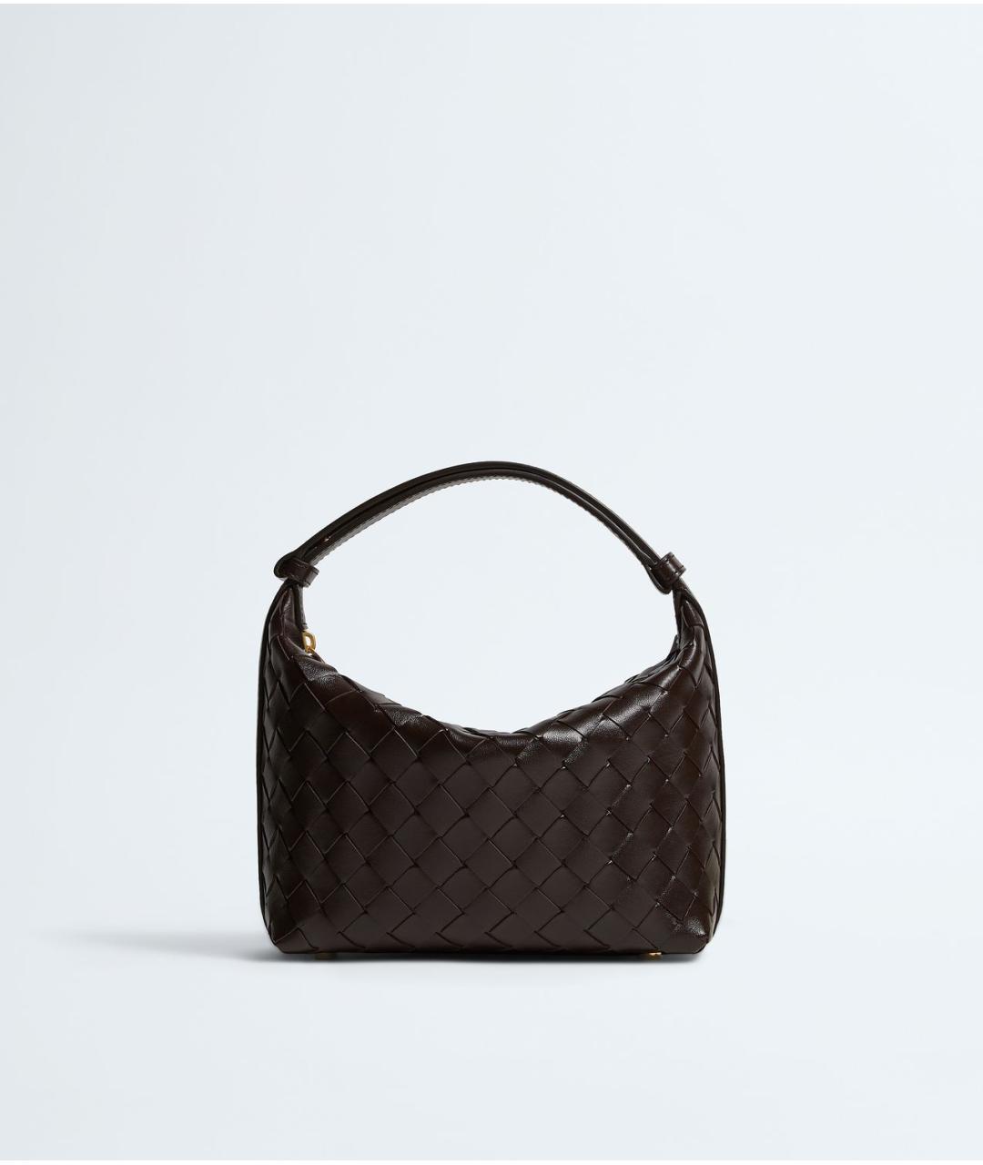 BOTTEGA VENETA Коричневая кожаная сумка через плечо, фото 4