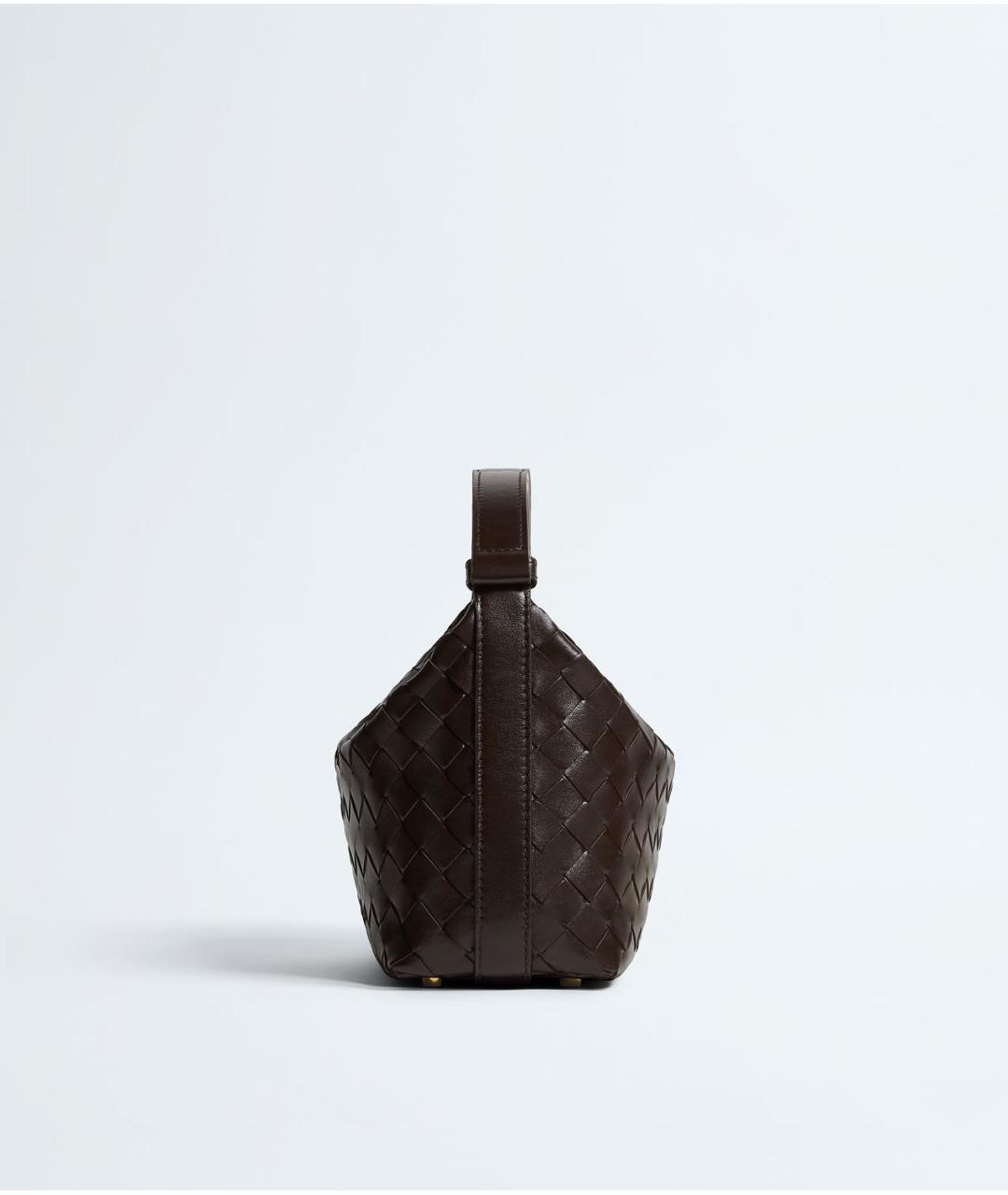 BOTTEGA VENETA Коричневая кожаная сумка через плечо, фото 3