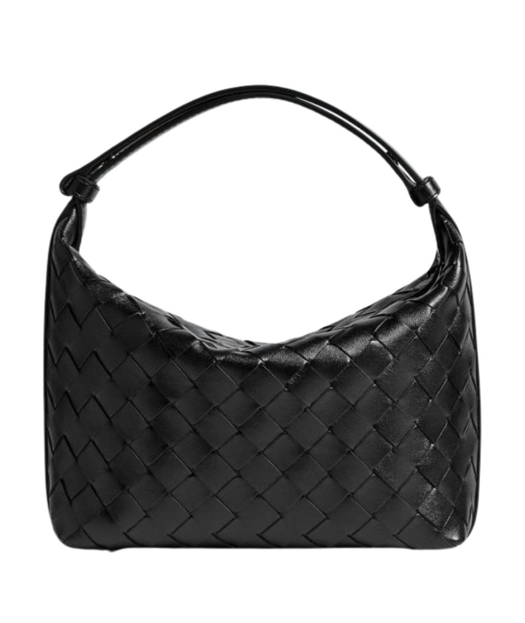 BOTTEGA VENETA Черная кожаная сумка через плечо, фото 1