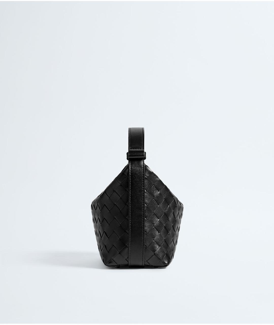 BOTTEGA VENETA Черная кожаная сумка через плечо, фото 3